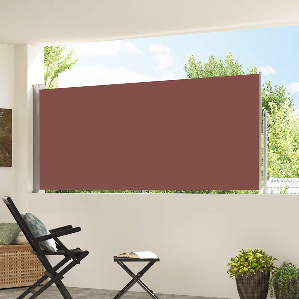Retractable Side Awning 120 x 300 cm Brown