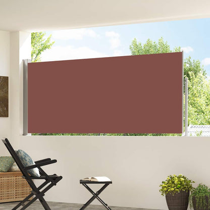 Retractable Side Awning 120 x 300 cm Brown