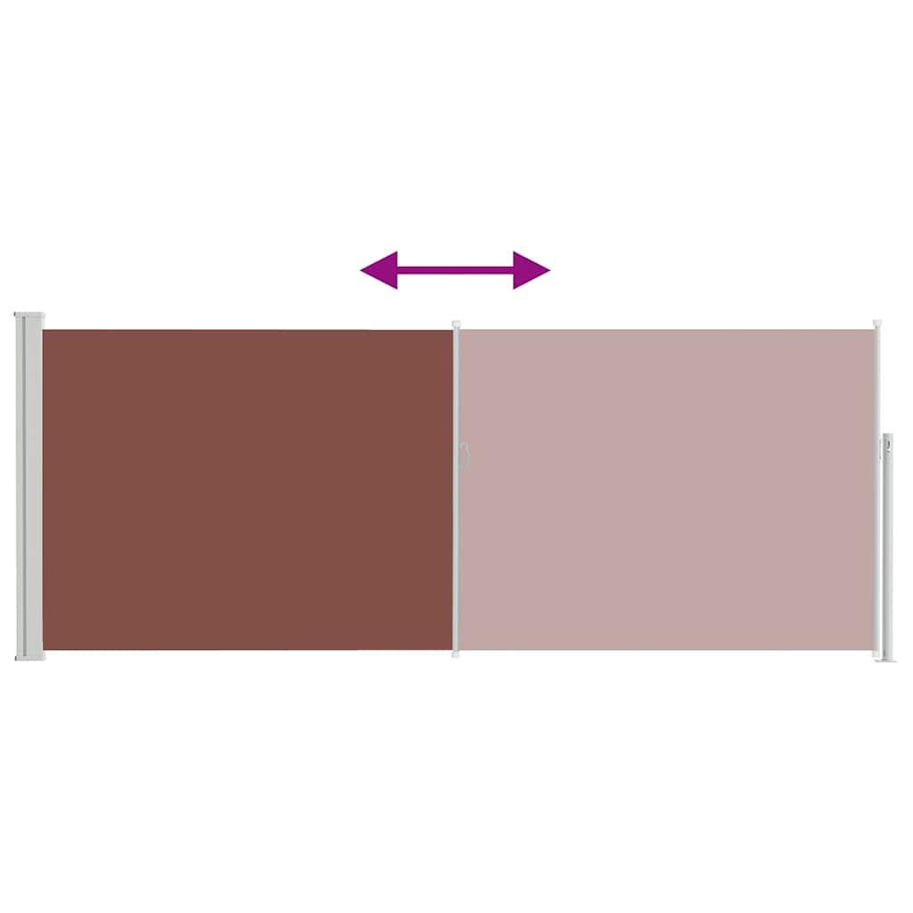 Retractable Side Awning 120 x 300 cm Brown