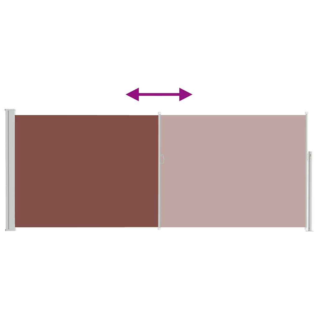 Side Awning | Brown | Steel frame, 100% polyester with PU coating