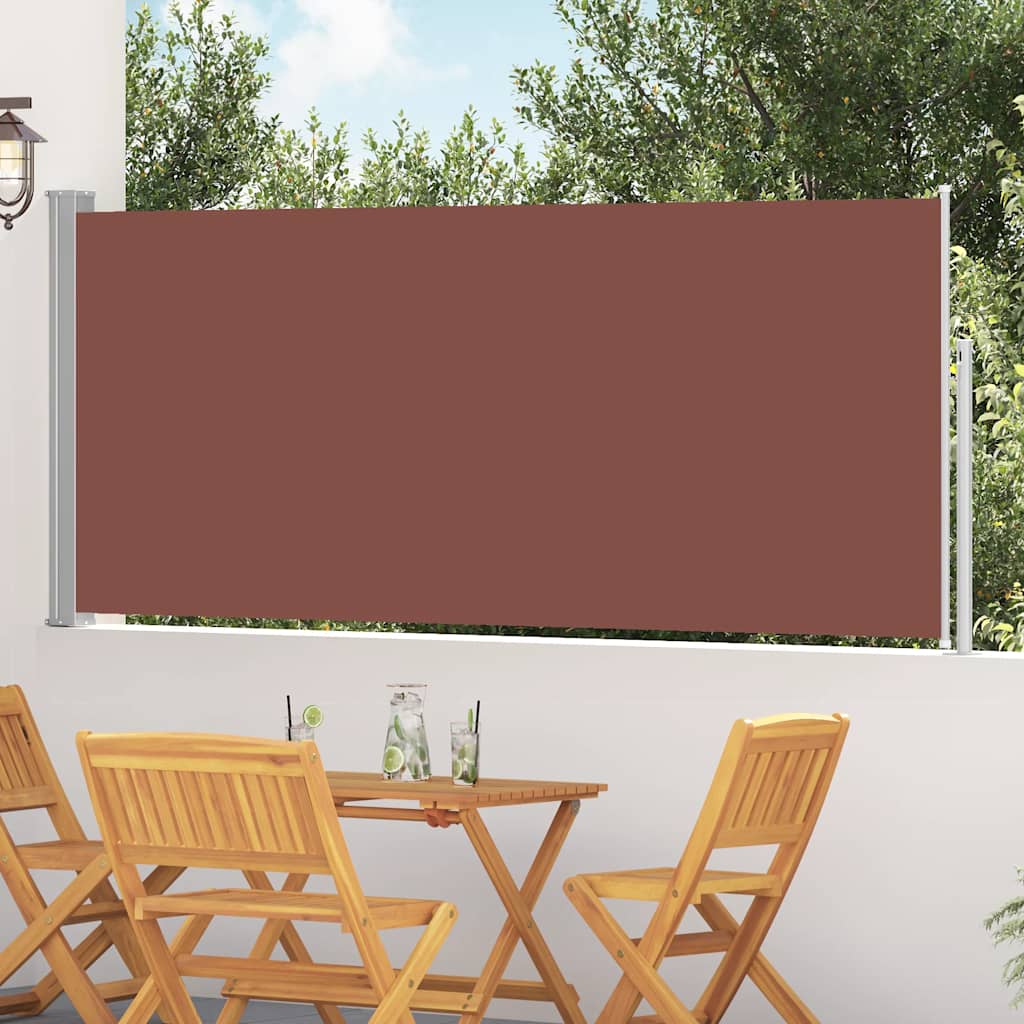 Retractable Side Awning 120 x 300 cm Brown