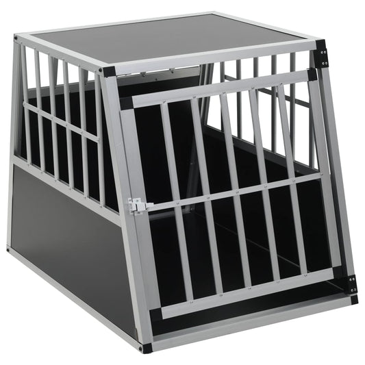 Dog Cage | Silver | Aluminium and MDF | 65 x 91 x 69.5 cm | Lightweight