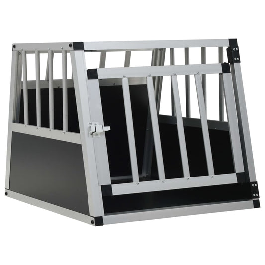 Dog Cage | Silver | Aluminium and MDF | Easy to Carry | Dog Cage