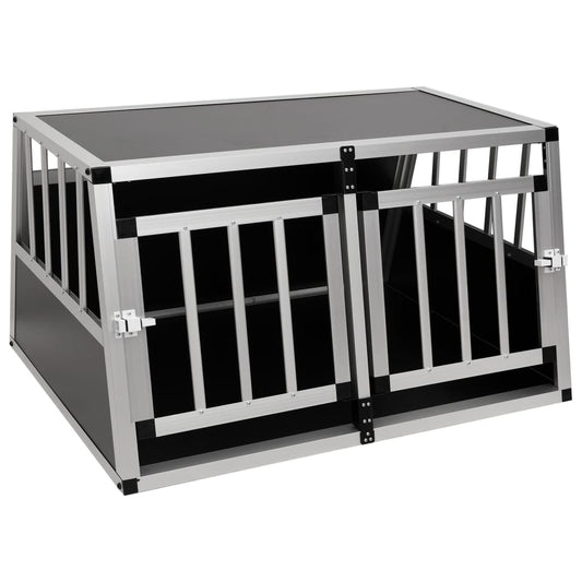 Dog Cage | Silver | Aluminium | Medium | Lightweight | Dog Cage