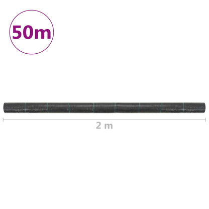 Weed & Root Control Mat PP 2x50 m Black
