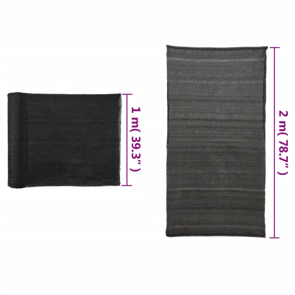 Privacy Net HDPE 2x10 m Black
