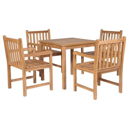 Dining Set | Natural wood | Fine sanded teak hardwood | Medium | Durable