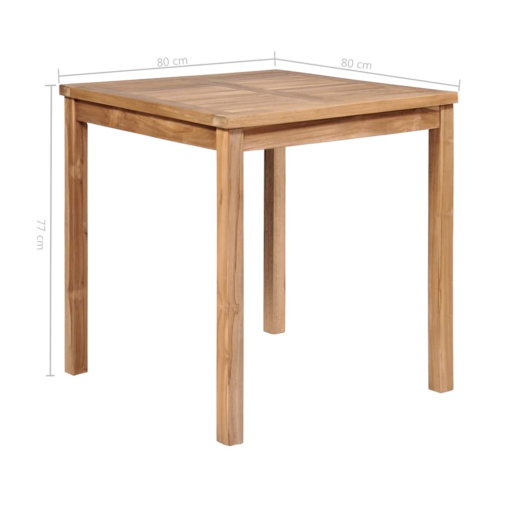 Dining Set | Natural wood | Fine sanded teak hardwood | Medium | Durable