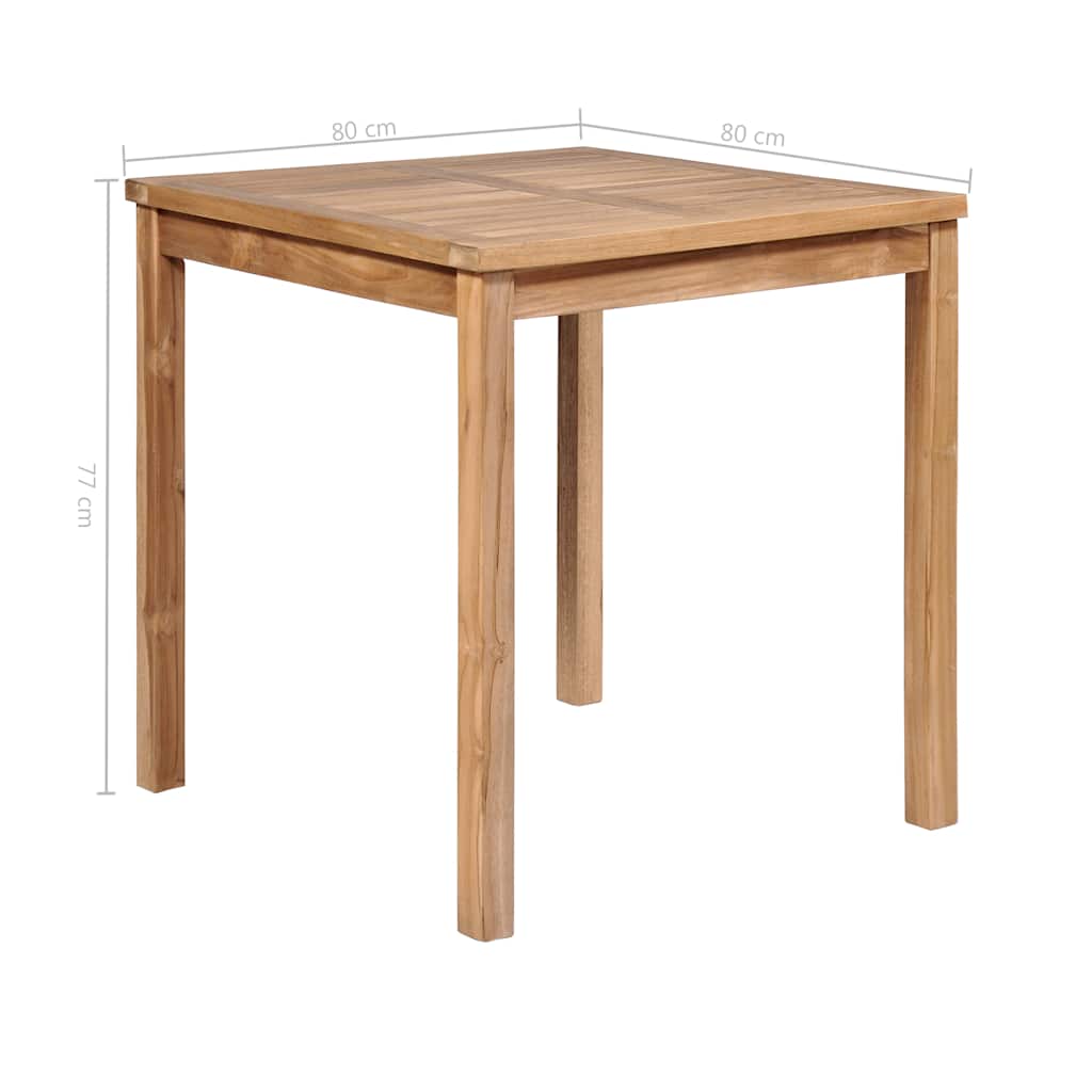44999 vidaXL 5 Piece Outdoor Dining Set Solid Teak Wood