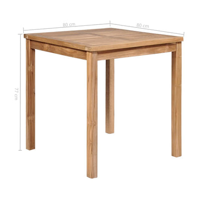 44999 vidaXL 5 Piece Outdoor Dining Set Solid Teak Wood