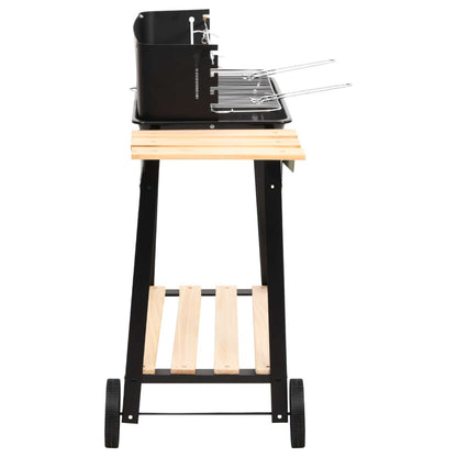 45367 vidaXL Charcoal BBQ Stand with Wheels