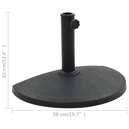 Parasol Base | Black | Polyresin | Standard | Decorative Inlays