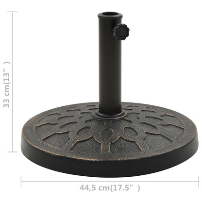 Parasol Base Round Polyresin 13 kg Bronze