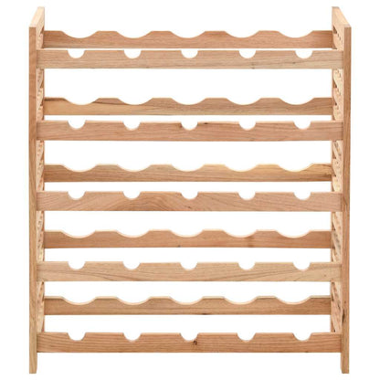 Wine Rack for 25 Bottles Solid Walnut Wood 63x25x73 cm
