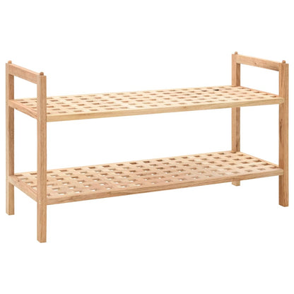 247102 vidaXL Shoe Rack Solid Walnut Wood 69x26x40 cm
