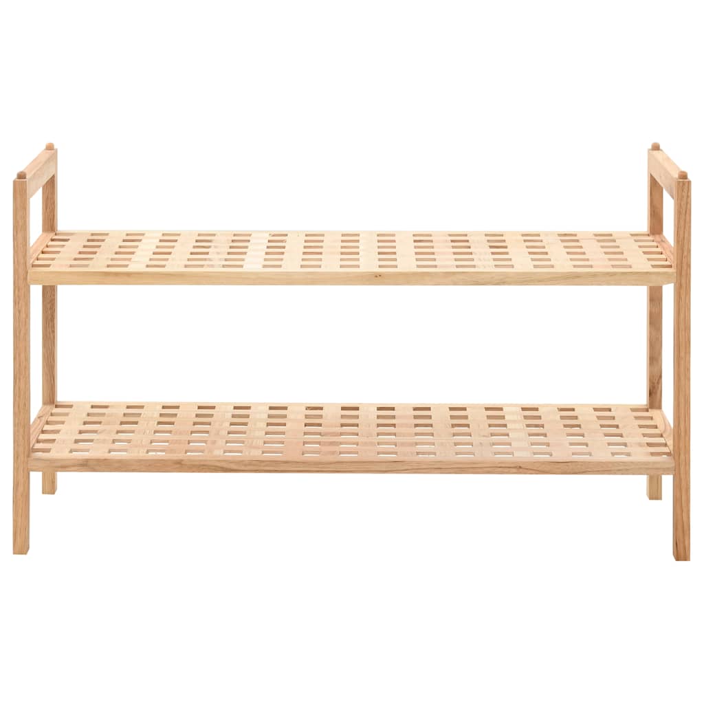 247102 vidaXL Shoe Rack Solid Walnut Wood 69x26x40 cm