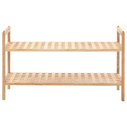 247102 vidaXL Shoe Rack Solid Walnut Wood 69x26x40 cm