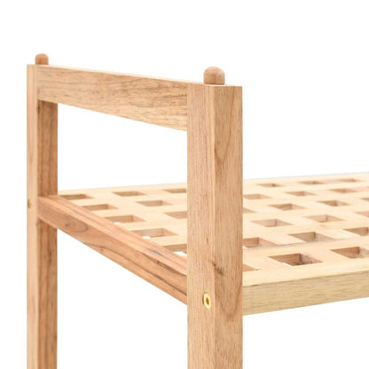 247102 vidaXL Shoe Rack Solid Walnut Wood 69x26x40 cm