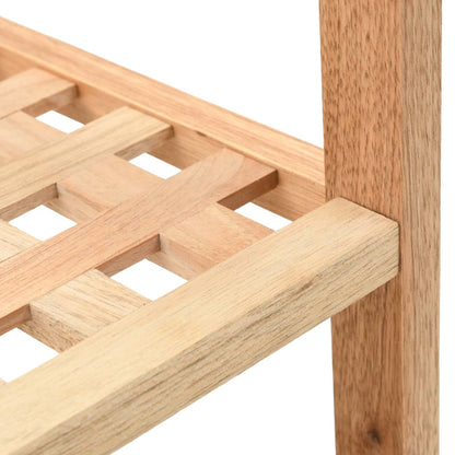 Shoe Rack Solid Walnut Wood 69x26x40 cm