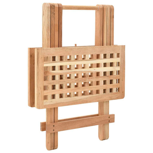 247105 vidaXL Foldable Side Table Solid Walnut Wood 50x50x49 cm