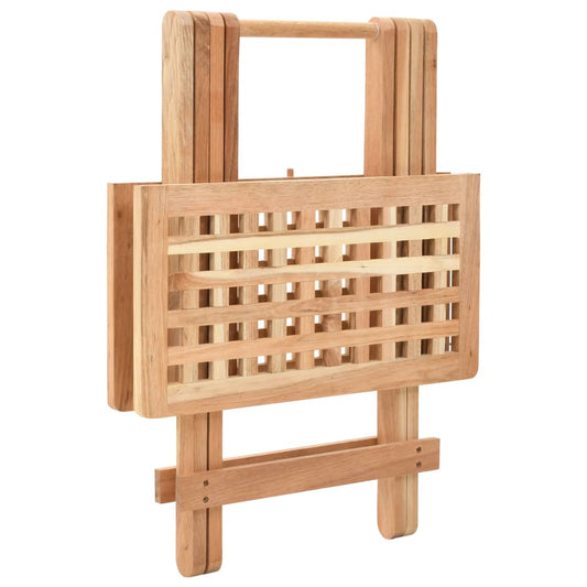 Side Table | Brown | Solid walnut wood | Compact | Collapsible