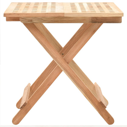 Foldable Side Table Solid Walnut Wood 50x50x49 cm
