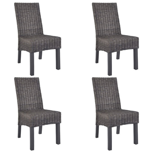 Dining Chair | Set of 4 | Brown with grey wash finish