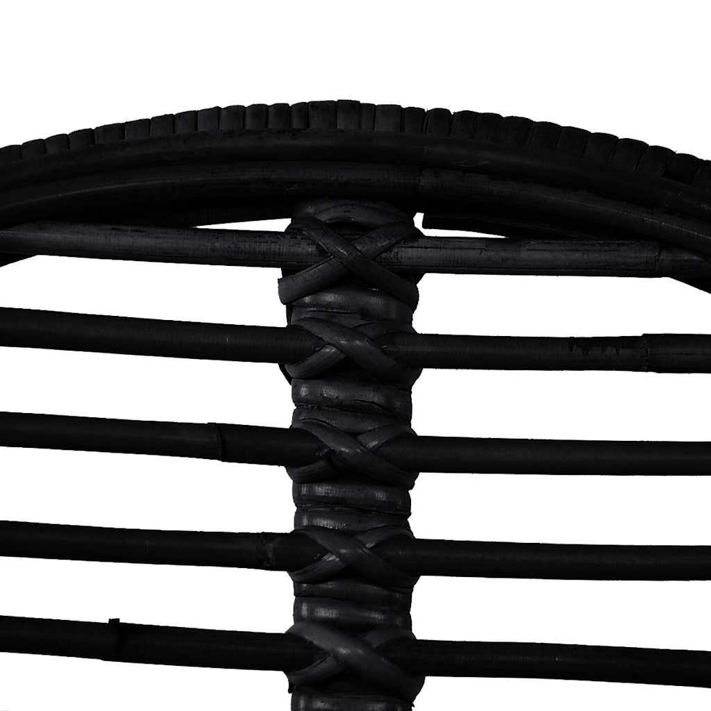 Dining Chairs 6 pcs Black Natural Rattan