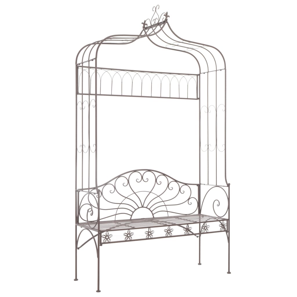 Garden Bench | Antique brown | Wrought iron | Standard size for two