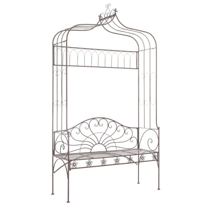 Garden Bench | Antique brown | Wrought iron | Standard size for two