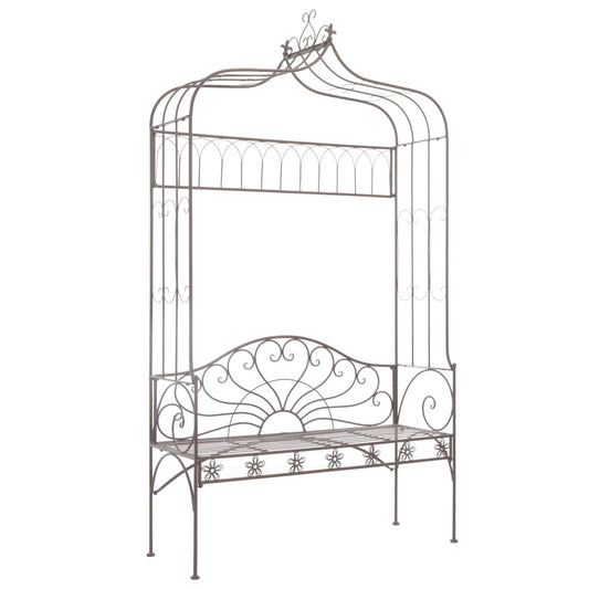 Garden Bench | Antique brown | Wrought iron | Standard size for two