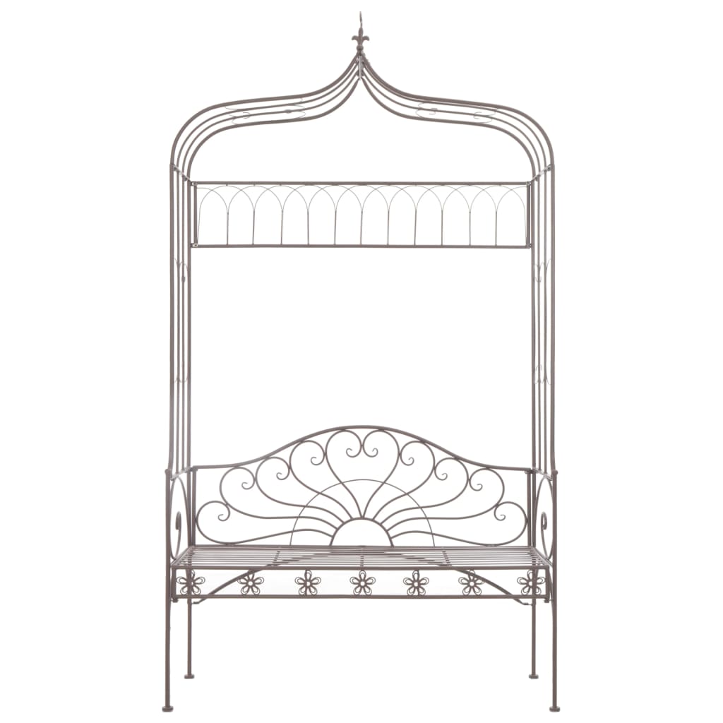 Garden Bench | Antique brown | Wrought iron | Standard size for two