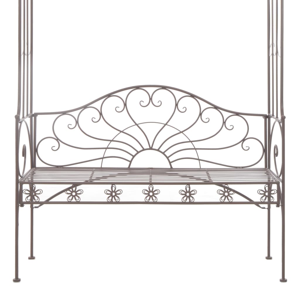 Garden Bench | Antique brown | Wrought iron | Standard size for two