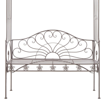 Garden Bench | Antique brown | Wrought iron | Standard size for two