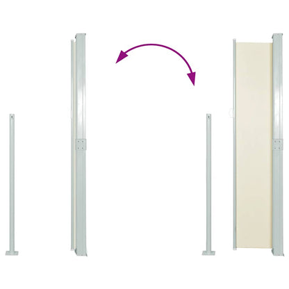 Retractable Side Awning 160 x 514 cm Cream