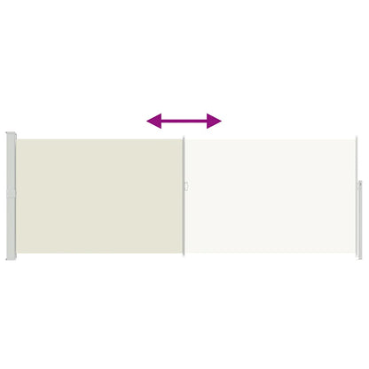Retractable Side Awning 160 x 514 cm Cream