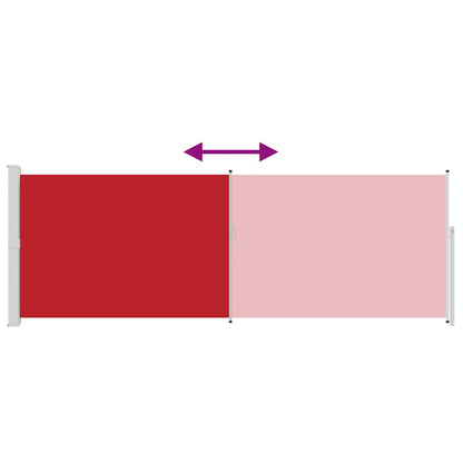 Side Awning | Red | Polyester with PU coating, Steel | 500 x 160 cm