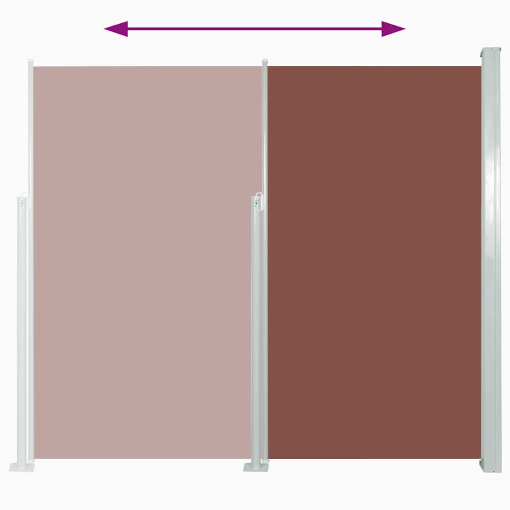 Retractable Side Awning 160 x 500 cm Brown