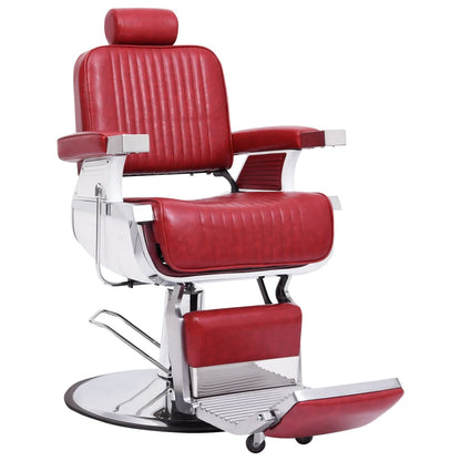110169 vidaXL Barber Chair Red 68x69x116 cm Faux Leather