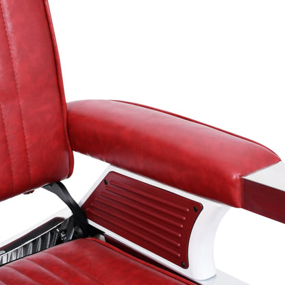 110169 vidaXL Barber Chair Red 68x69x116 cm Faux Leather
