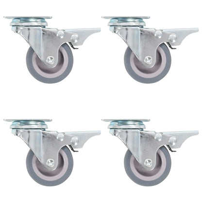 Swivel Casters with Double Brakes 4 pcs 50 mm