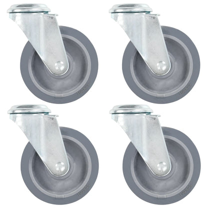 Bolt Hole Swivel Casters 4 pcs 100 mm