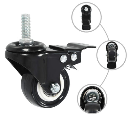 Swivel Casters with Brakes 4 pcs 50 mm