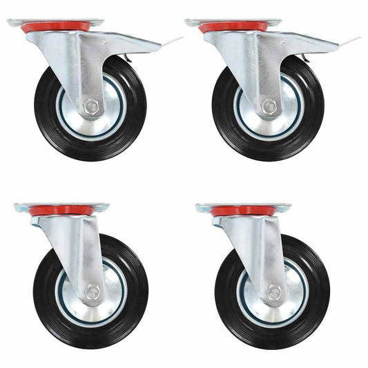 143459 vidaXL Swivel Casters 4 pcs 160 mm