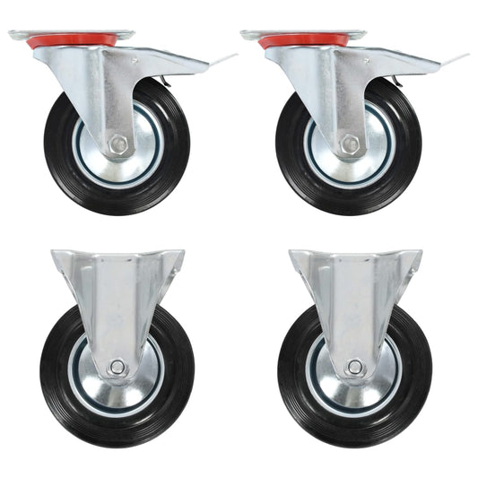 143464 vidaXL Casters 4 pcs 160 mm