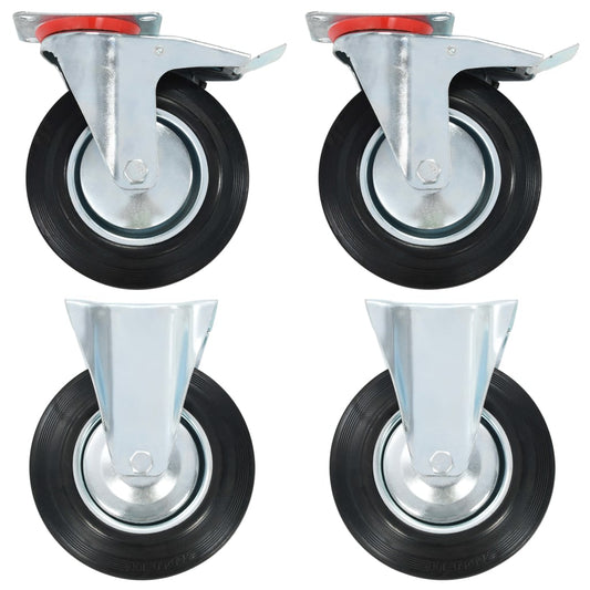 143465 vidaXL Casters 4 pcs 200 mm