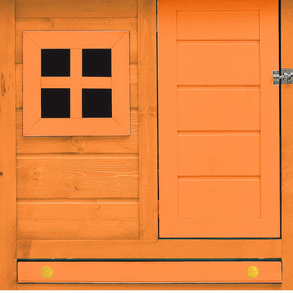 Chicken Cage Solid Pine & Fir Wood 170x81x110 cm