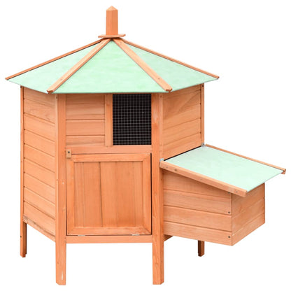 170645 vidaXL Chicken Cage Solid Pine & Fir Wood 126x117x125 cm