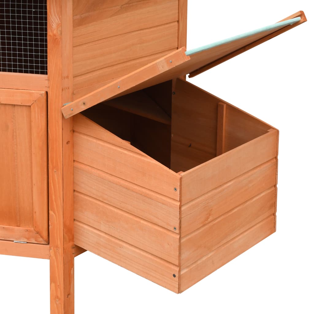 170645 vidaXL Chicken Cage Solid Pine & Fir Wood 126x117x125 cm