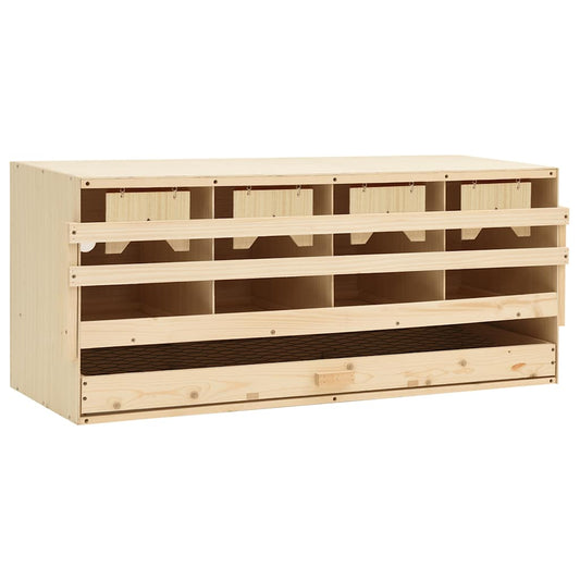 170658 vidaXL Chicken Laying Nest 4 Compartments 106x40x45 cm Solid Pine Wood